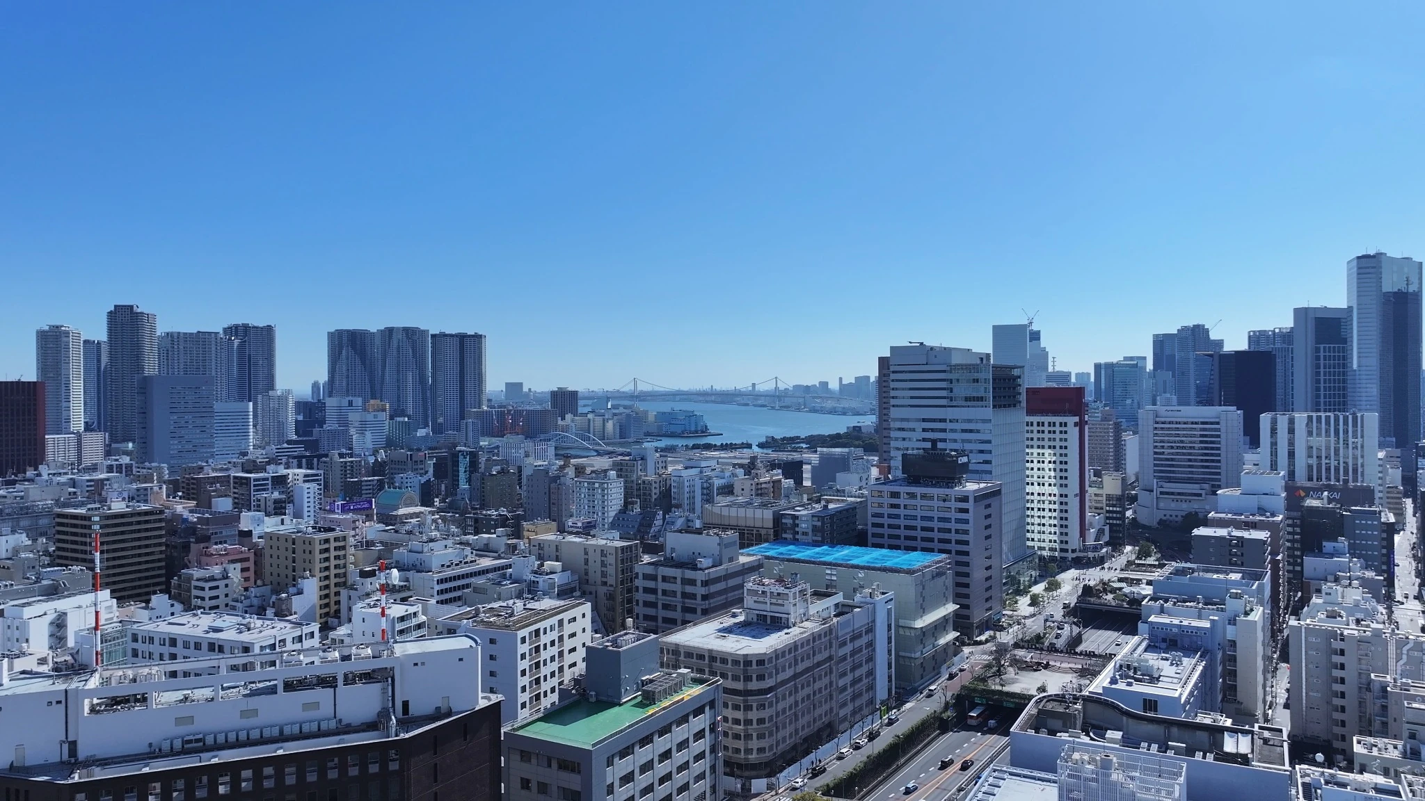 銀座エリアの眺望動画から切り出した静止画