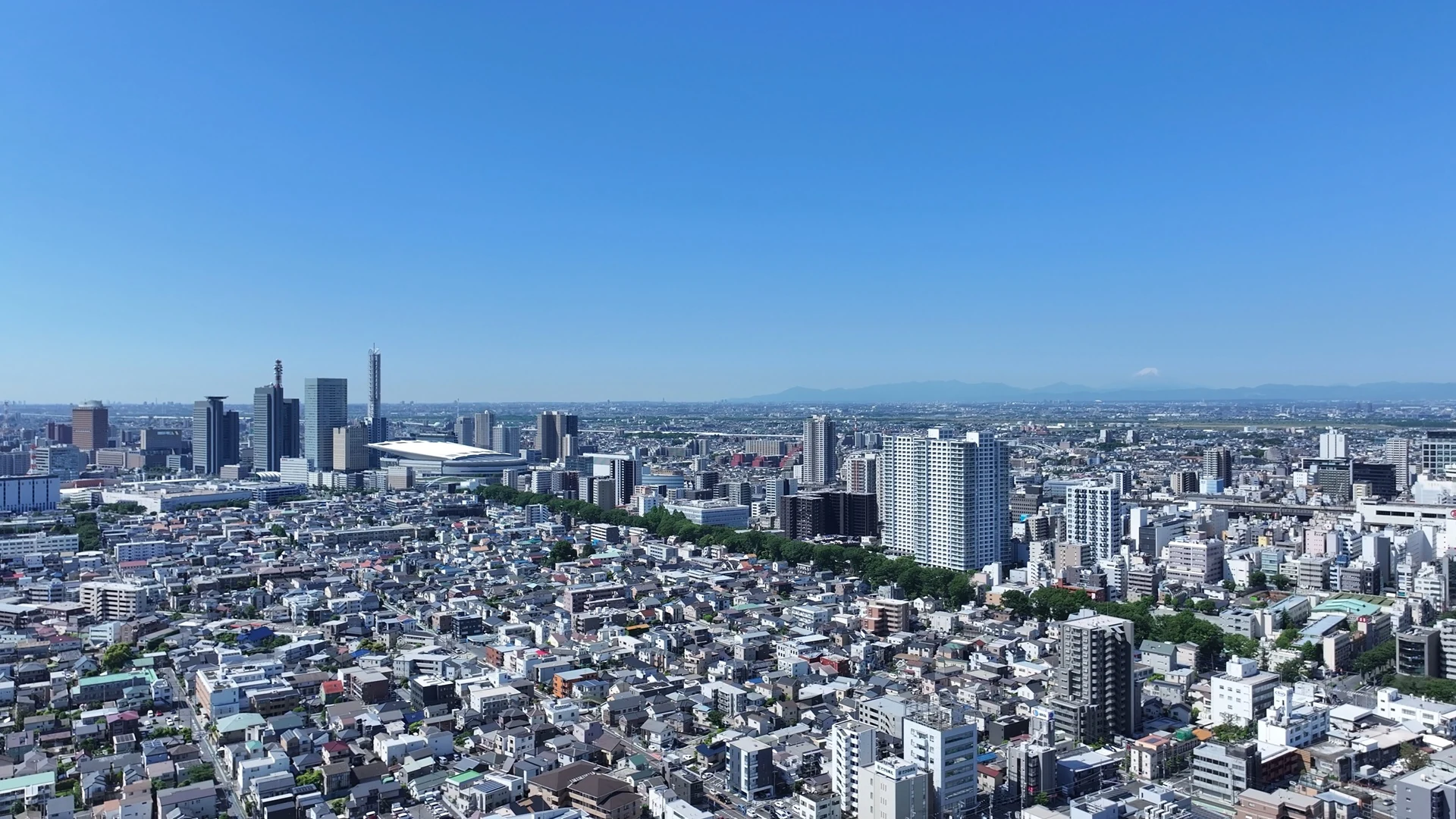 大宮エリアの眺望動画から切り出した静止画
